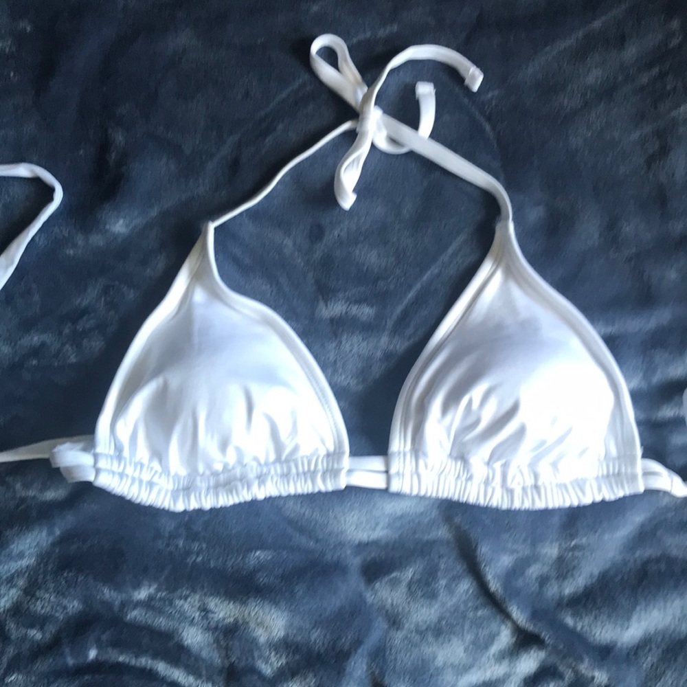 White bathing suit top